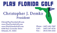 Play USA Golf Business Card Back