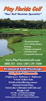 Play Florida Golf Rack Card Front